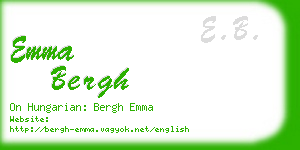 emma bergh business card